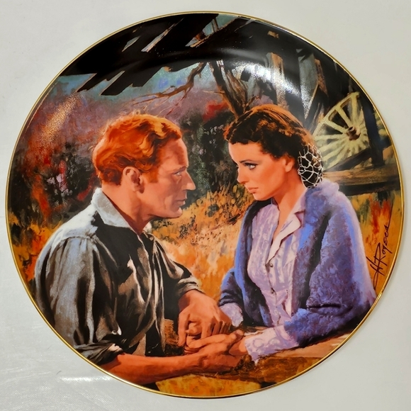 Gone with the Wind "Scarlett & Ashley After the War" 1988 Plate #264G - Picture 9 of 10